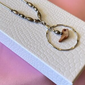 Sterling Silver Bird Necklace Handmade by Indian Artisans NIB!